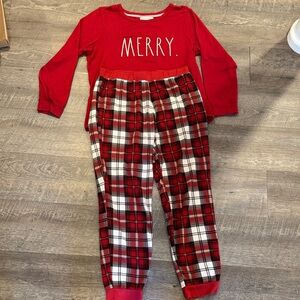 Rae Dunn Red and White Plaid Pajama Set